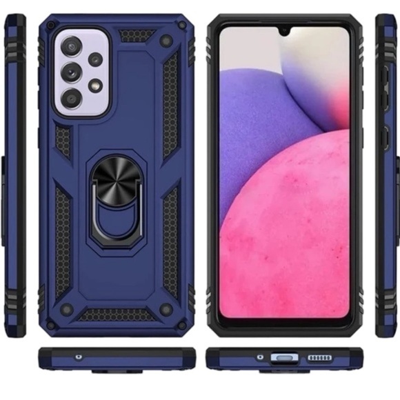 Samsung A33 5G Case Defends the Galaxy with HD Screen Protector‎ & Ring Blue - Picture 11 of 11